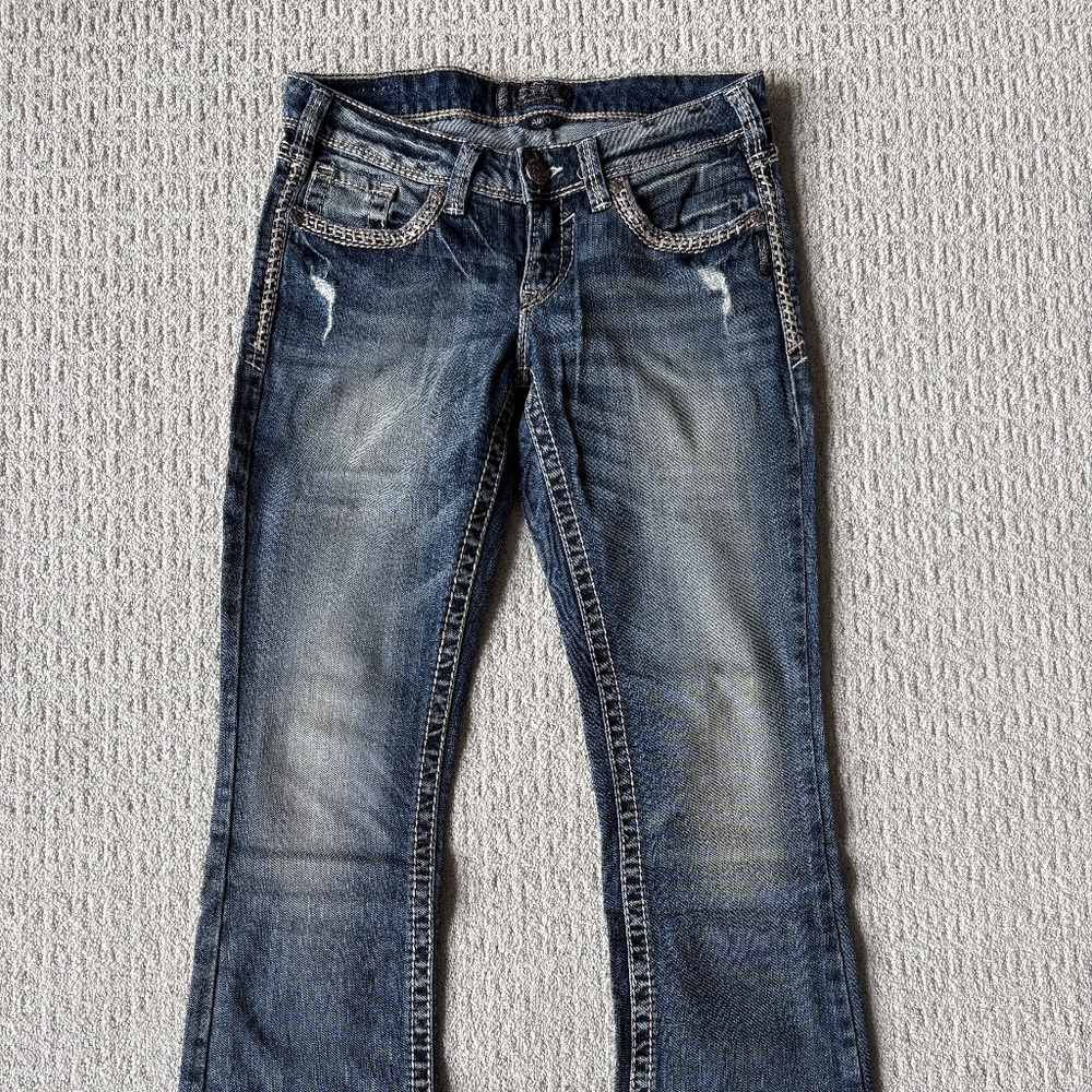 Silver Boot Cut Jeans Size 28